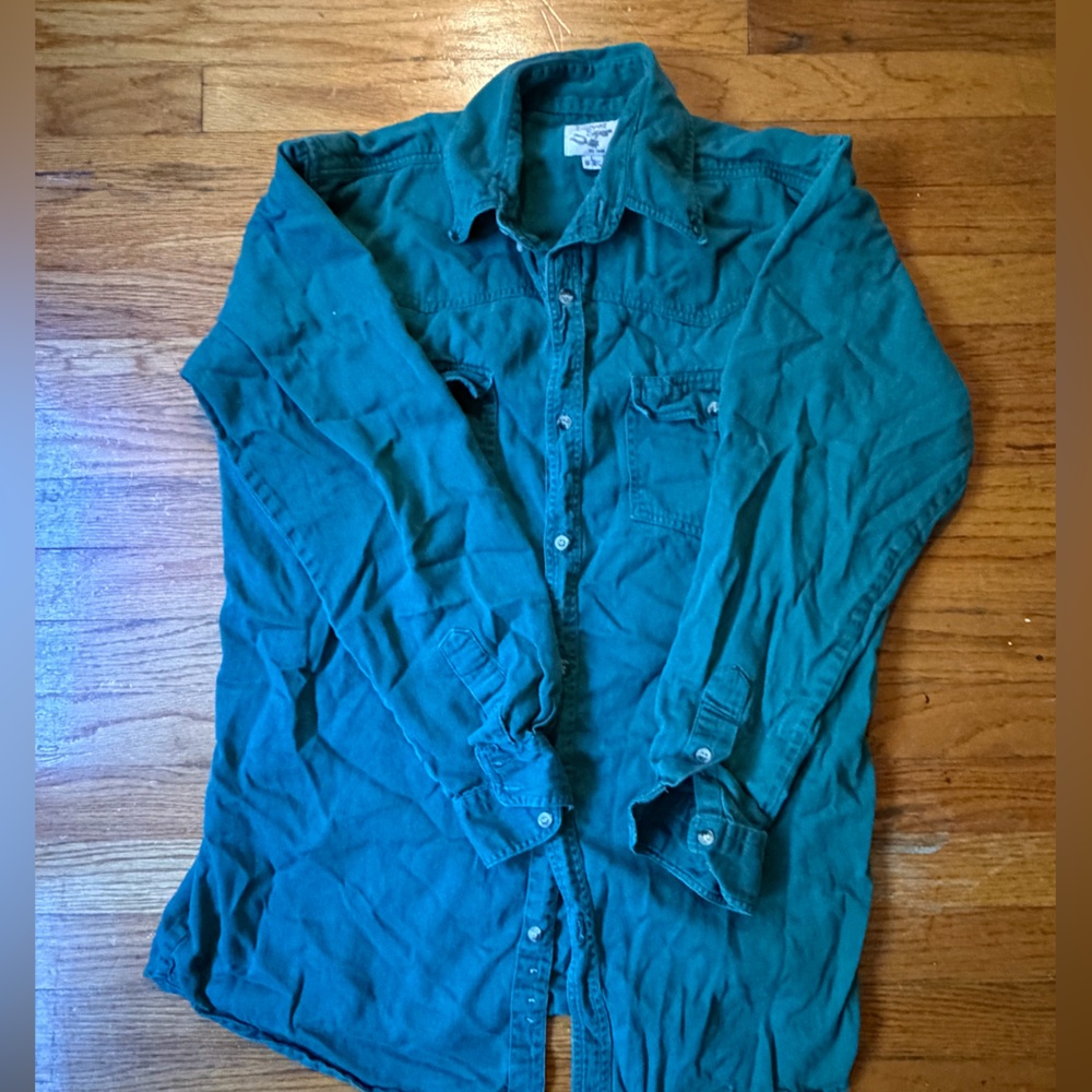 Zara Men's Teal Casual Shirt